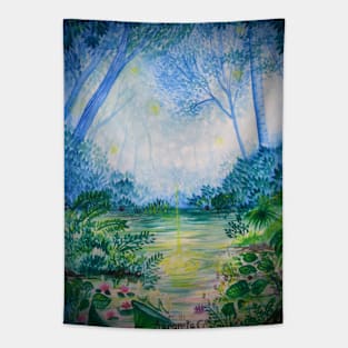 Enchanted lake Tapestry