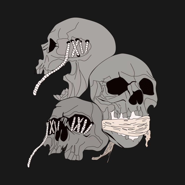 3 skulls by Happydesign07