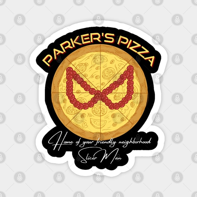 Parker's Pizza Magnet by Damn_Nation_Inc