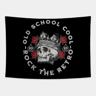 Old School Cool Rock the Retro Vintage Gothic Design Tapestry