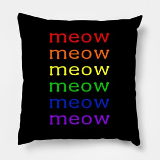 Rainbow meow Pillow