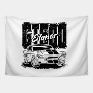 Mustang GT500 Elanor (Black Print) Tapestry