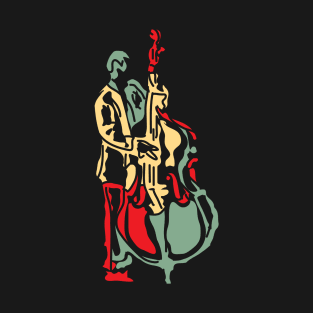 Abstract Colorful Bass Musician T-Shirt