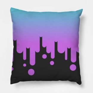 Purple Paint Drip Pillow