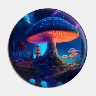 Glowing Mushroom Pin