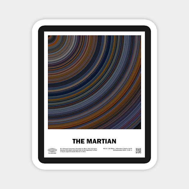 minimal_The Martian Abstract Circular Art Movie Magnet by silver-light