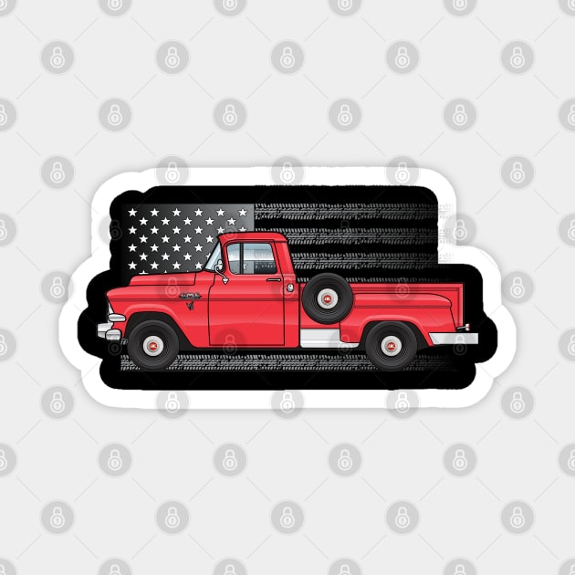 red usa truck Magnet by JRCustoms44