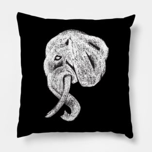 Elephant Head Side Provile Pillow