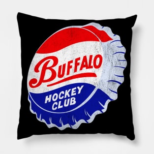 Vintage Buffalo Bison Hockey Club Pillow