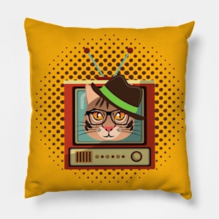 Cat Retro Style - TV Pillow