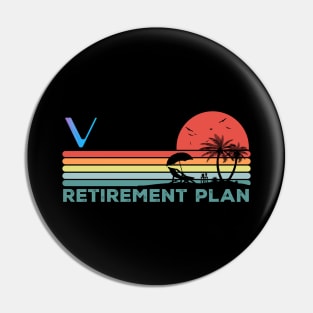 Vintage Vechain VET Coin My Retirement Plan Crypto Token Cryptocurrency Wallet Birthday Gift For Men Women Pin