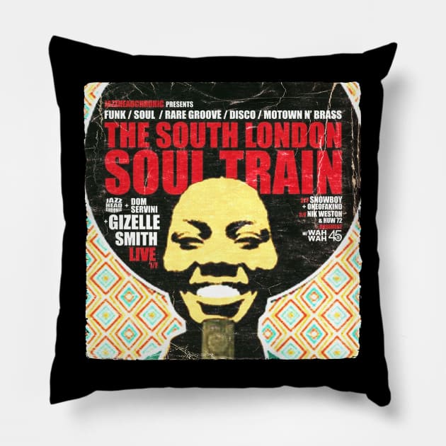 POSTER TOUR - SOUL TRAIN THE SOUTH LONDON 14 Pillow by Promags99