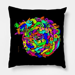 creature swirl v2 Pillow