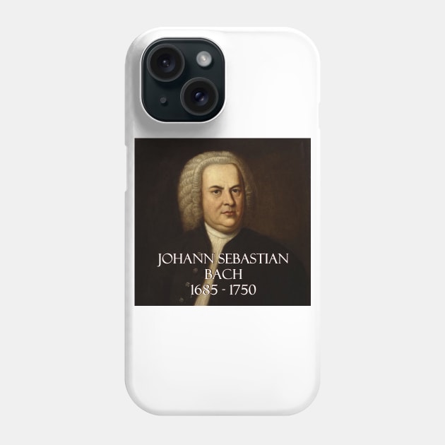 Great Composers: Johann Sebastian Bach Phone Case by Naves