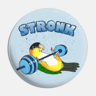 Stronk Black headed caique Fitness Parrot Workout Pin