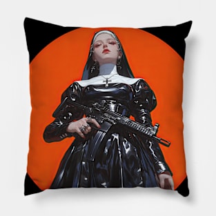 God,nuns & guns Pillow