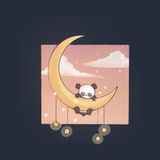 Panda on Moon T-Shirt