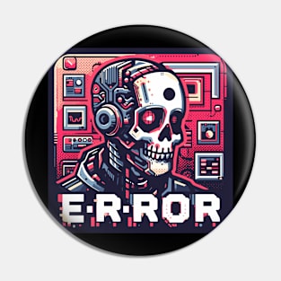 Cyber Retro Gaming Error Pin