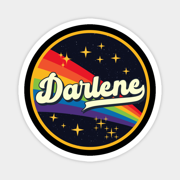 Darlene // Rainbow In Space Vintage Style Magnet by LMW Art