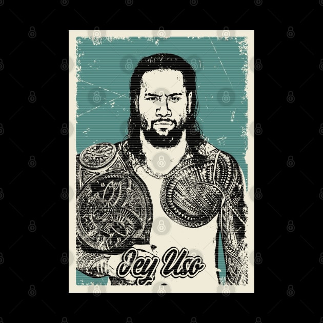 Vintage Jey Uso Wrestling by Pinjem Seratus