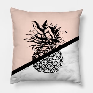 Pink and white aesthetic pineapple Pillow