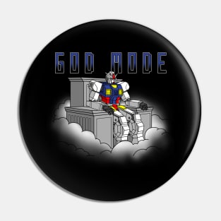 God Mode Funny Anime Mecha Robot Religious Meme Pin