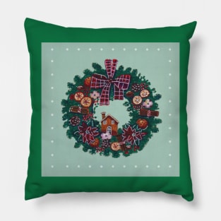 Christmas Wreath Pillow