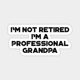 I'm Not Retired I'm A Professional Grandpa Funny Father's Day Magnet