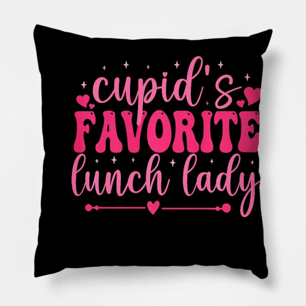 Cupids Favorite Lunch Lady Valentine Day Love Lunch Lady Premium Pillow by jadolomadolo