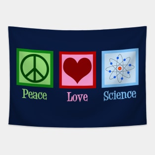 Peace Love Science Tapestry