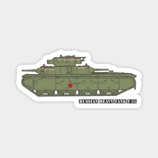 The symbol of Soviet pre-war tank building is the T-35 tank Magnet