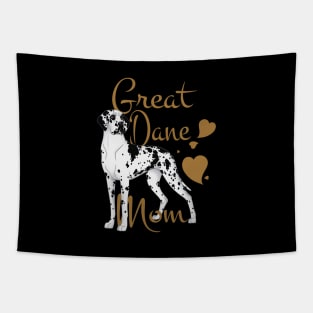 Harlequin Great Dane Mom, Original Digital Illustration, The Perfect Gift For Mom! Tapestry