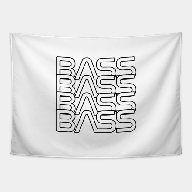 Bass Repeated Text Light Theme Tapestry by nightsworthy