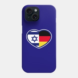 Israel and Gernany Flags in a Hart Phone Case