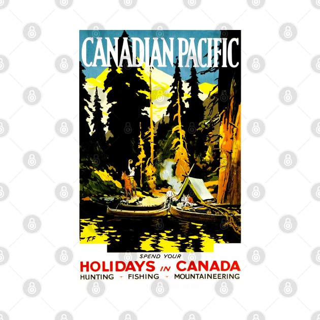 Vintage Travel - Outdoorsman Canadian Pacific by Culturio