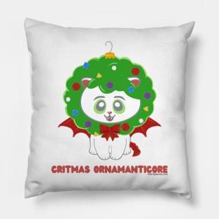 Critmas Ornamanticore // D20 // Christmas Pillow