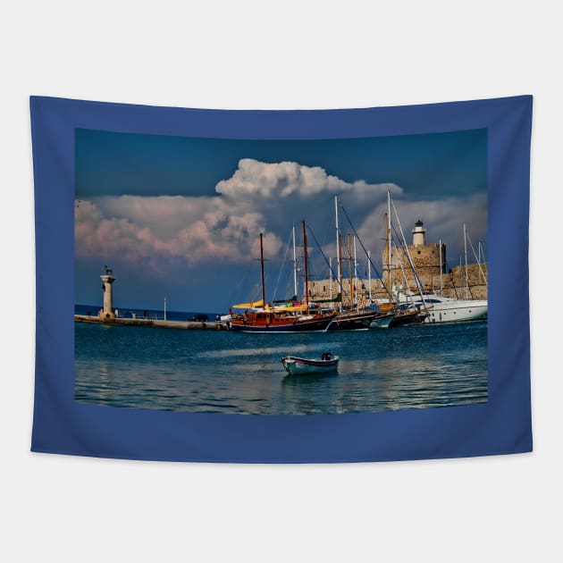 Greece. Rhodes. Harbor. Tapestry by vadim19