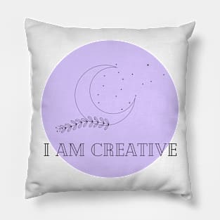 Affirmation Collection - I Am Creative (Purple) Pillow