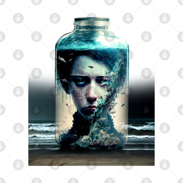 Boy in a Jar with a Pickled Face No. 1 (no fill, you choose) by Puff Sumo