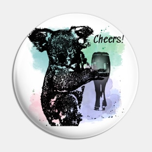 Cheers! Koala bear with a beer Pin