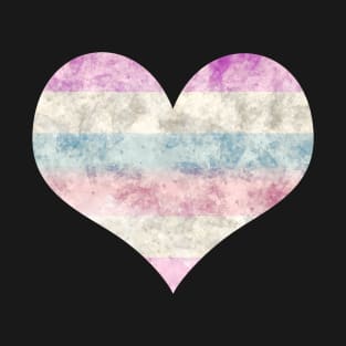 Bigender Pride Heart - Watercolor T-Shirt