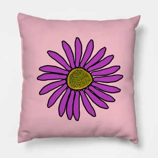 Beautiful, Cute, Pretty, Purple flower design. Pillow