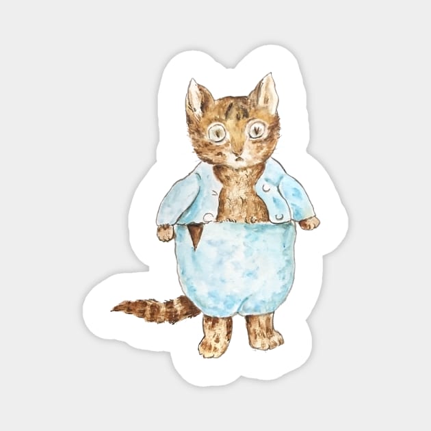 Tom Kitten Peter Rabbit  Beatrix Potter Magnet by colorandcolor