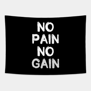 No Pain No Gain - Motivational Words Tapestry