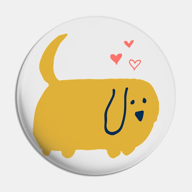 Cute Valentine Dog Pin by bruxamagica