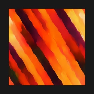 Hot flaming fire gradient - Abstract Geometric Pattern T-Shirt