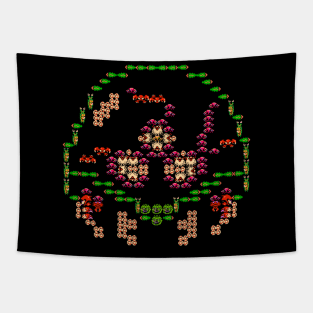 Metroid Sprite Pixel Art Tapestry