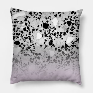 Concrete and Black Marble Mix Pink Gradient Pillow