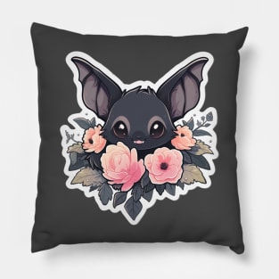 Pastel Goth Cute Bat Pillow