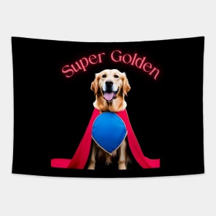 Super Golden-Golden Retriever Superhero Tapestry